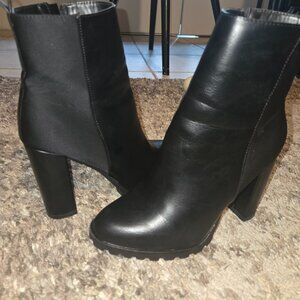 Black five inch high heel ankle boots                     @kaylagirl06